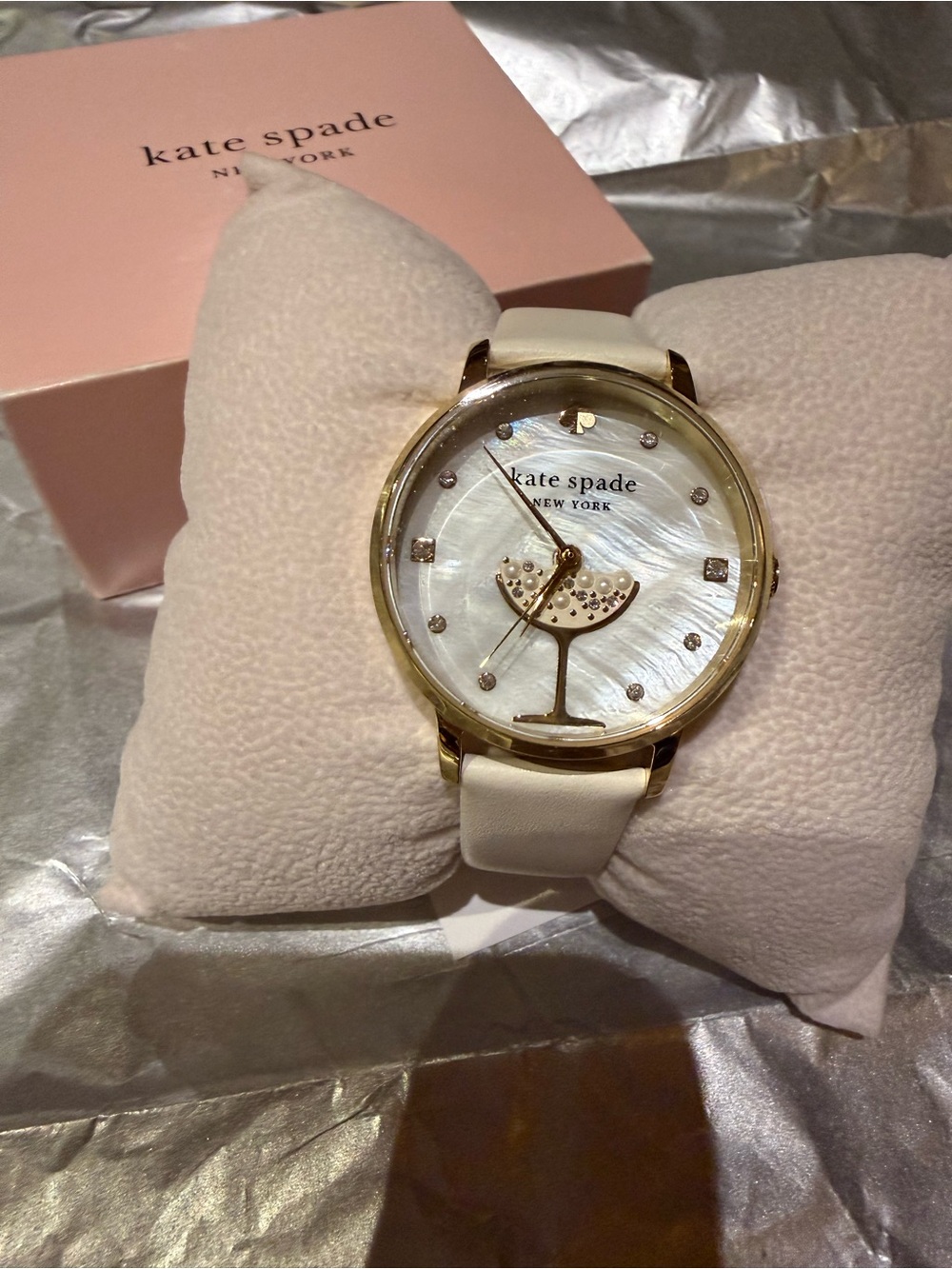 Kate Spade New York Metro Champagne Glass Watch KSW1779 -